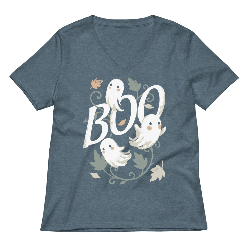 Boo Ghosts Women's V-Neck Tee product image 4