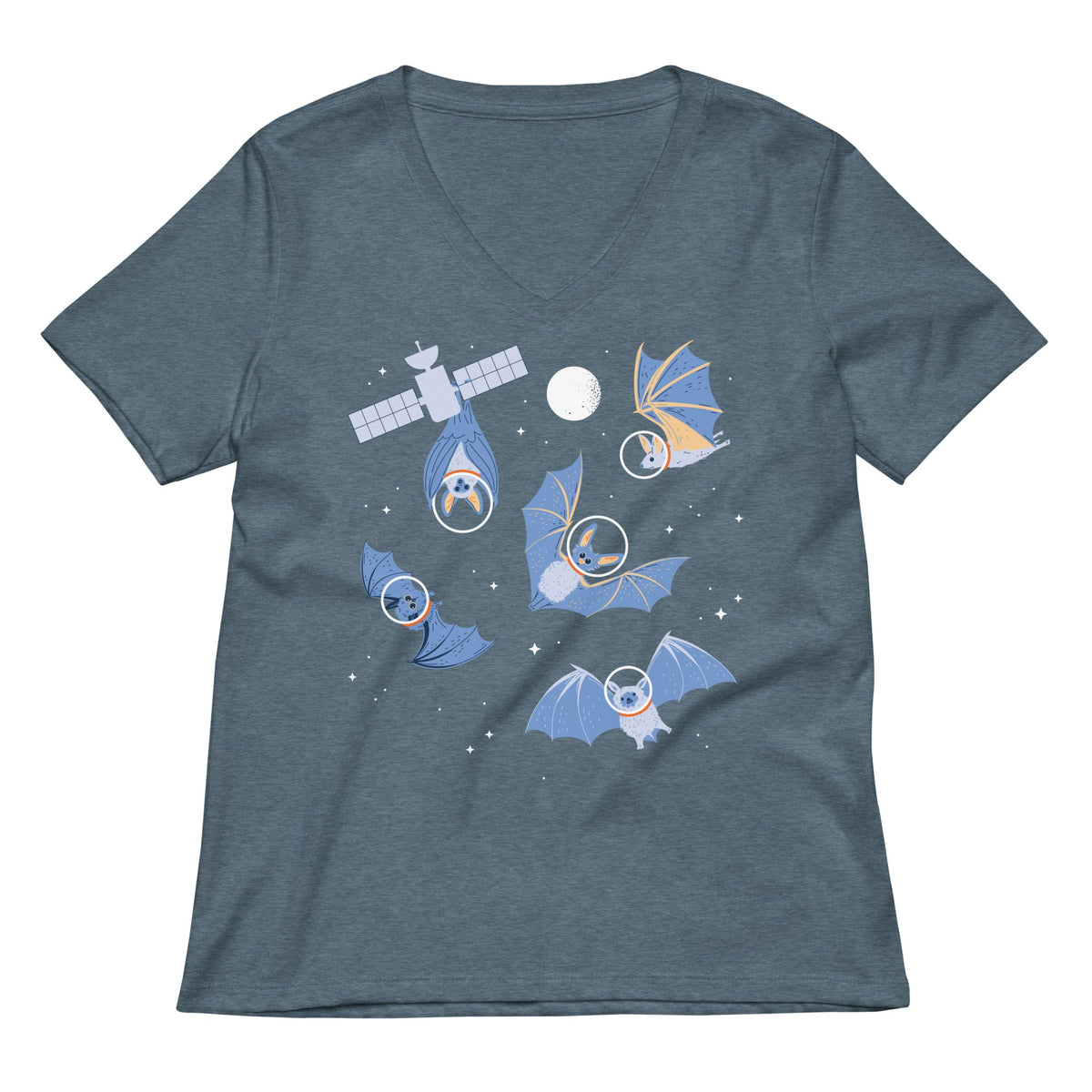 Bats In Space Women's V-Neck Tee product image 4