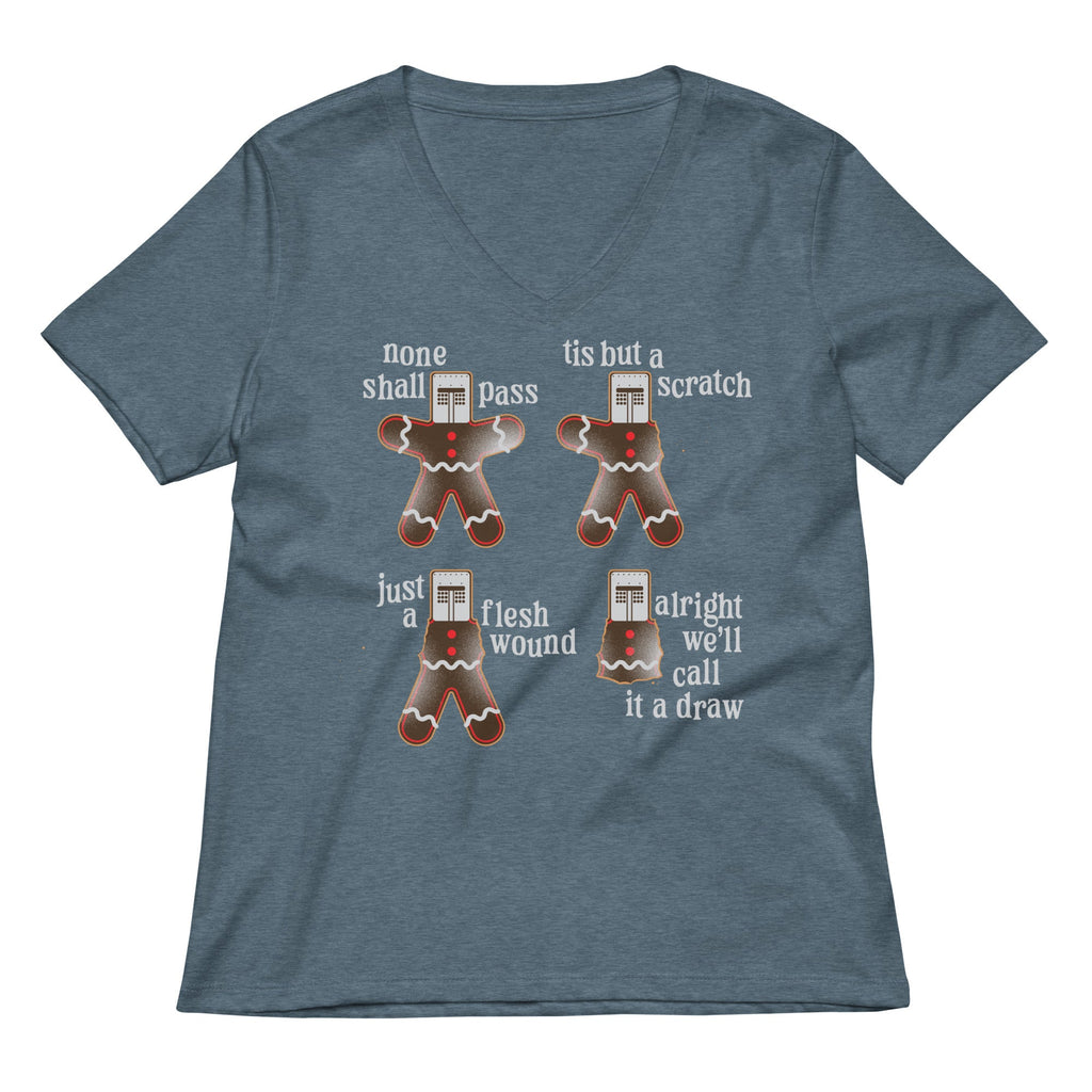 Alright We'll Call It A Draw Gingerbread Women's V-Neck Tee product image 4