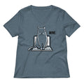 Mine Computer Cat Women's V-Neck Tee product image 1