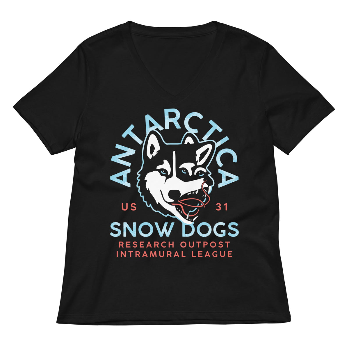 Antarctica Snow Dogs Women's V-Neck Tee product image 2