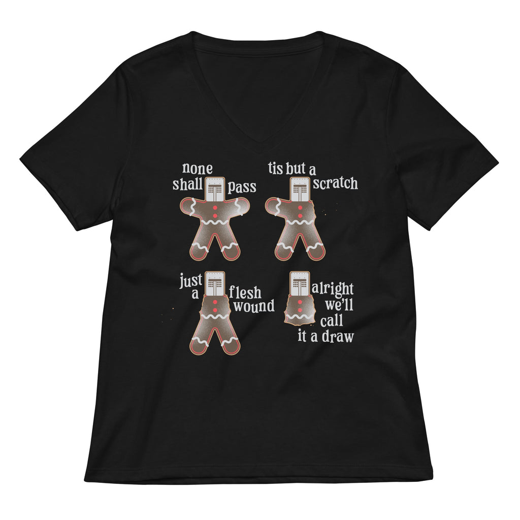 Alright We'll Call It A Draw Gingerbread Women's V-Neck Tee product image 2